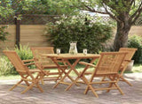Garden Dining Set Warm wood tone Fine sanded teak hardwood 3059584