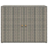 Garden Storage Cabinet Grey 100x55.5x80 cm Poly Rattan 319869