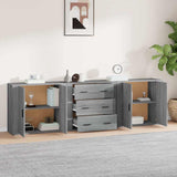 Sideboards 3 pcs Grey Sonoma Engineered Wood 3185405