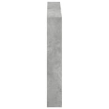 Headboard Cabinet with LED Concrete Grey 100x17x102 cm 839185