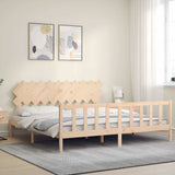 Bed Frame without Mattress 200x200 cm Solid Wood Pine 3193486