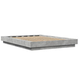 Bed Frame with LED Lights without Mattress Concrete Grey 120x200cm 3281108