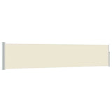 Patio Retractable Side Awning 100x500 cm Cream 48383