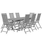 9 Piece Garden Dining Set Solid Wood Acacia 3079652