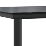 ZNTS 5 Piece Garden Dining Set Black Poly Rattan 3156656