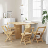 5 Piece Butterfly Dining Set Corona Foldable Wax Brown Pinewood 3295716