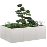 ZNTS Planter 120x80x40 cm Stainless Steel 860749