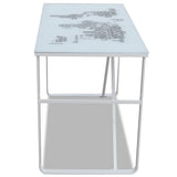 Rectangular Desk with Map Pattern 241162