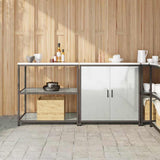 Kitchen Storage Set HATTEM 2 pcs Silver Galvanised Steel 3392657