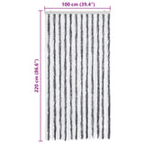 Insect Curtain Grey and White 100x220 cm Chenille 241225