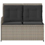 Garden Bench Light Grey Poly Rattan 3394454