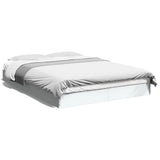 Bed Frame without Mattress White 135x190 cm Double Engineered Wood 842042