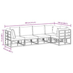 Garden Sofa Set with Cushion 5 pcs 3378866