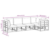 Garden Sofa Set with Cushion 5 pcs 3378866