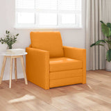 Sofa Bed Dark Yellow 74 x 77 x 81 cm Fabric 4106629