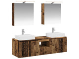 Bathroom Cabinet Set 5 pcs Old Wood Engineered Wood 3406397
