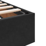 Storage Bed with Mattress Black 140 x 190 cm Velvet 3370096