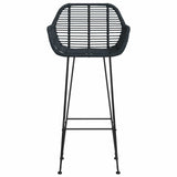 Bar Chair 2 pcs 55 x 52 x 105 cm Rattan and Iron 42011555
