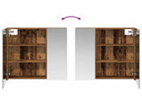 Bathroom Mirror Cabinet Old Wood 60 x 14.5 x 70 cm 889061
