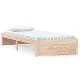 Bed Frame without Mattress Solid Wood 75x190 cm Small Single Small Single 814909