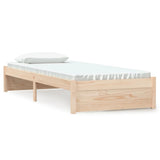 Bed Frame without Mattress Solid Wood 75x190 cm Small Single Small Single 814909