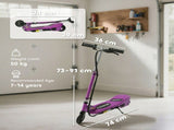 Foldable Electric Kids Scooter, Ride-on for Ages 7-14 Years, Purple T3398P425126
