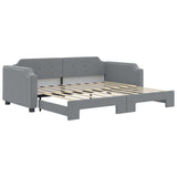 Daybed with Trundle without Mattress Light Grey 90x190 cm Single 3197705