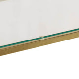 Console Table Gold Stainless Steel and Tempered Glass 350002