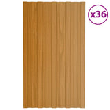 Roof Panel 36 pcs Natural 80 x 45 cm Galvanised steel 42047118