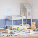 Bunk Bed without Mattress White 75x190 cm Small Single Solid Wood Pine 3282008