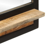 Mirror with Shelf 80x8x55 cm Glass and Solid Wood Mango 358579
