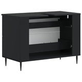Bathroom Sink Cabinet HAARLEM Black 82 x 41x 58.5 cm 896796