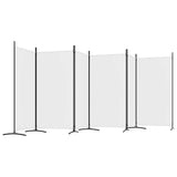 6-Panel Room Divider White 520x180 cm Fabric 350270