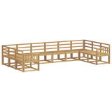 Outdoor Sofa Set 10 pcs White Solid Acacia Wood 3388283
