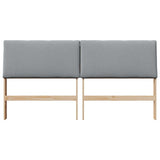 Upholstered Headboard Light Grey 200 cm Solid Pine Wood 879264