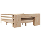 Bookcase Bed without Mattress 180x200 cm Super King Solid Wood Pine 3321858