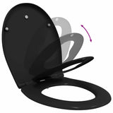 Toilet Seat Black 47 x 37 x 4 cm Duroplast 42002352