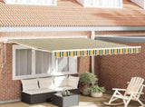 Retractable Awning Multicolour 350 x 250 cm 3330447