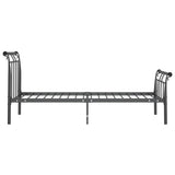 Bed Frame without Mattress Black Metal 100x200 cm 325033