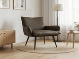 Armchair Grey Faux Leather 42047738