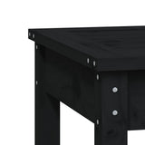 Garden Bench Black Solid pine wood Standard Seats Many 824008