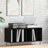Record Cabinet Black Oak 100 x 38 x 48 cm Engineered Wood 862904