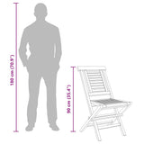 Folding Garden Chair Set of 6 Teak wood Solid teak wood Standard 3155047