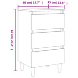 Bed Cabinet Sonoma oak Engineered wood, solid eucalyptus wood 805893