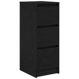 Sideboard Black Oak 29.5x34x76 cm Engineered Wood 861635
