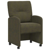 Dining Chairs with Wheels 2 pcs Army green 57 x 67 x 95 cm 42017846