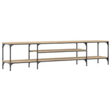 TV Cabinet Sonoma Oak 201x35x45 cm Engineered Wood&Iron 831814
