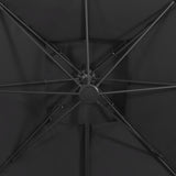 Cantilever Garden Parasol with Double Top 300x300 cm Black 312376