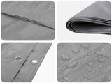 Tarpaulin with Eyelets Light Grey 6 x 12 m 90 gsm PE 42039299