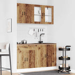 ZNTS 4 Piece Kitchen Cabinet Set Kalmar Old Wood Engineered Wood 3314879